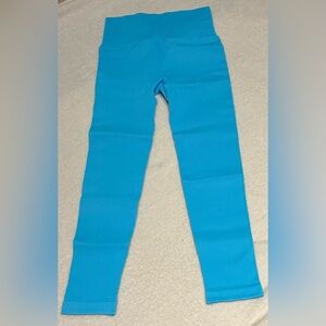 New RASMEE High Waisted Ribbed Leggings for Women Light Blue Size - Medium